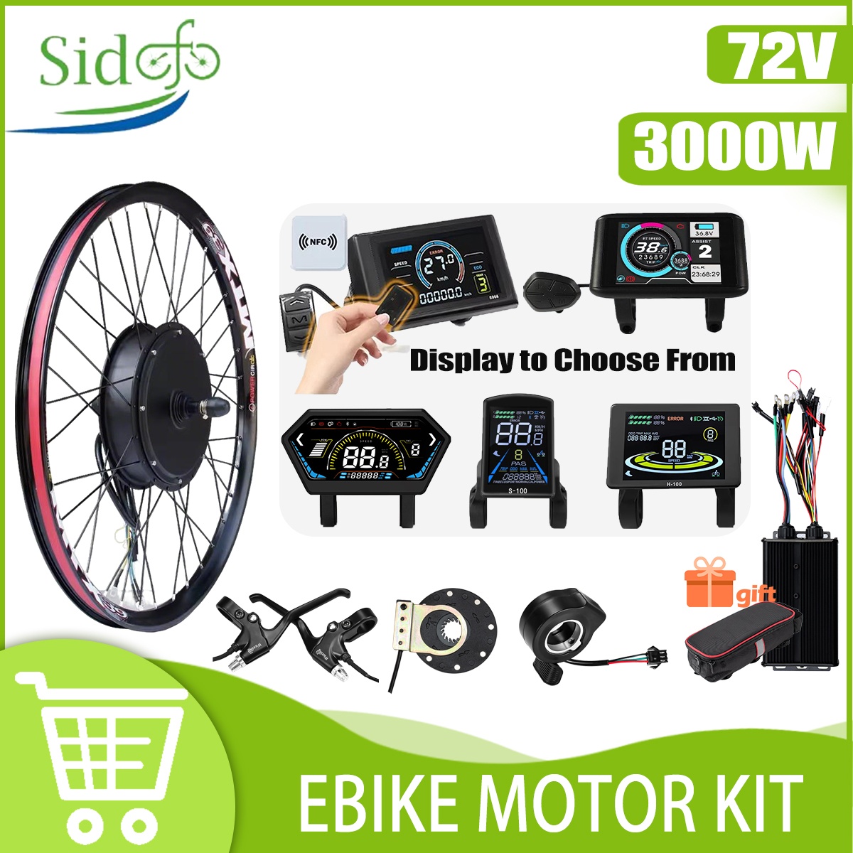 72V 3000W E Bike Conversion Ki - đánh giá và giá Ebike Conversion Kit 72V 3000W